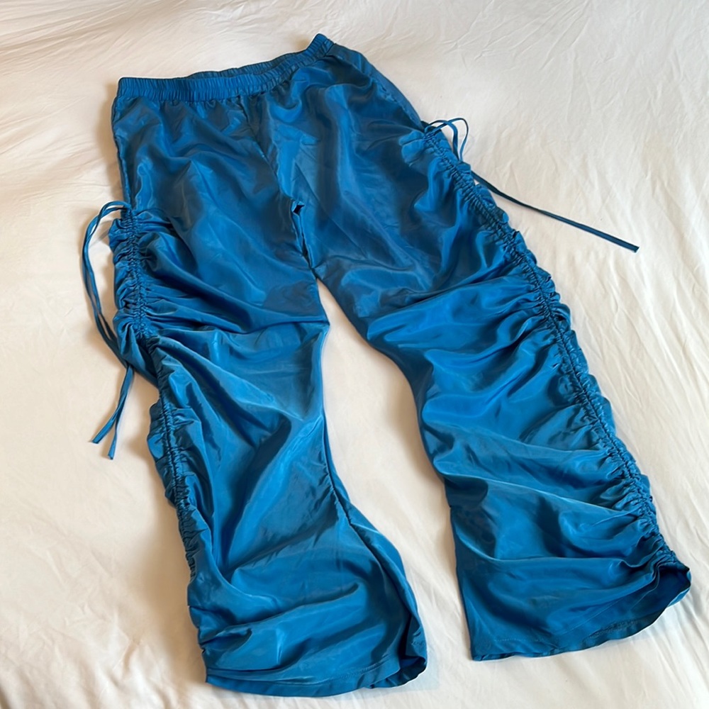 Pretty Little Thing Blue Track “tall” pants